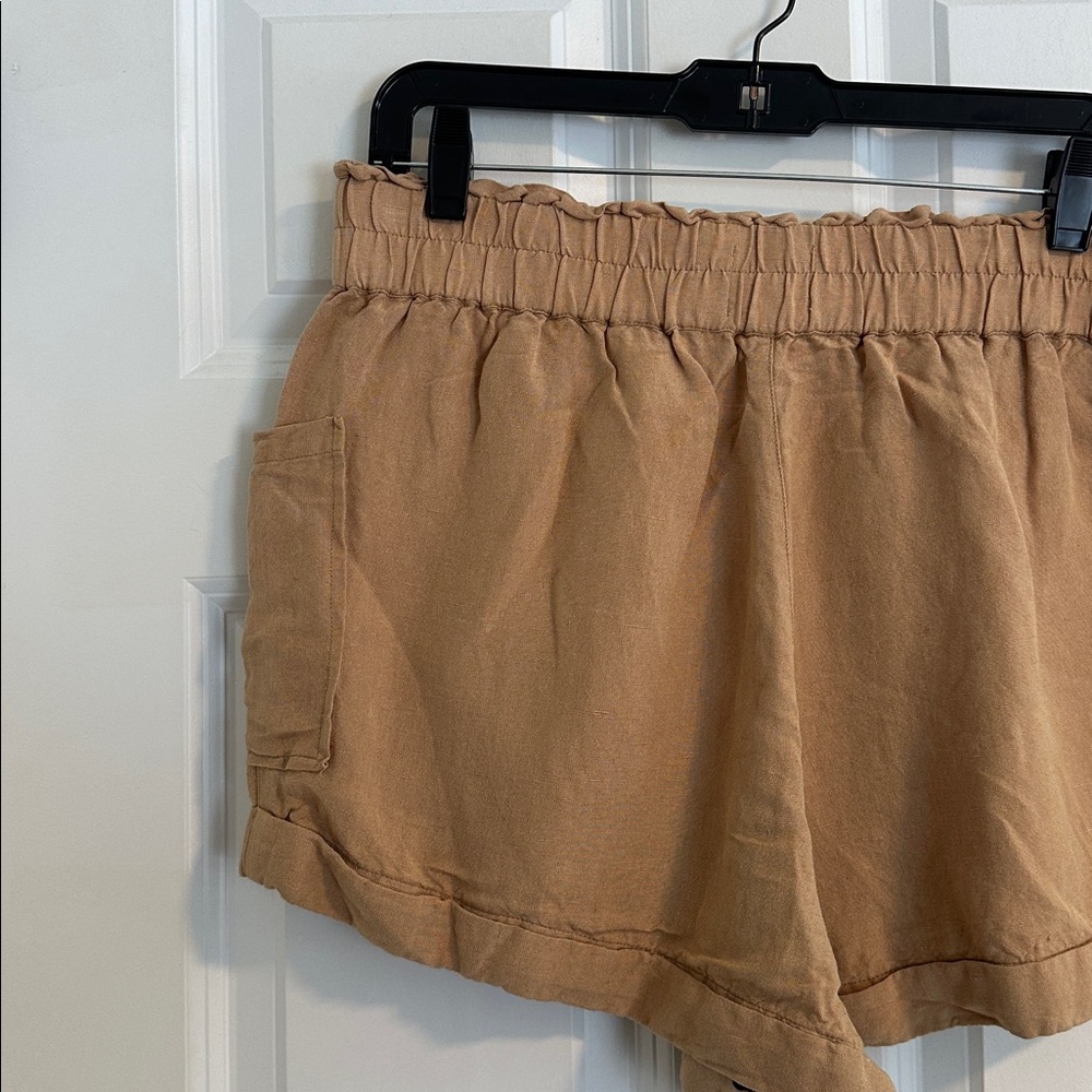 NWOT Show Me Your Mumu Disilvio Shorts in Tan Linen size L - Picture 13 of 14